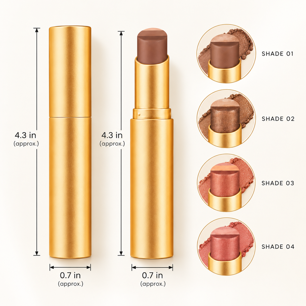 3-Color Shimmer Gradient Eyeshadow Stick