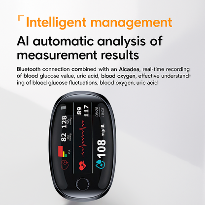 【AI Glucose Guardian】Newyuo™ Non-Invasive Blood Glucose Meter—99.97% Accuracy