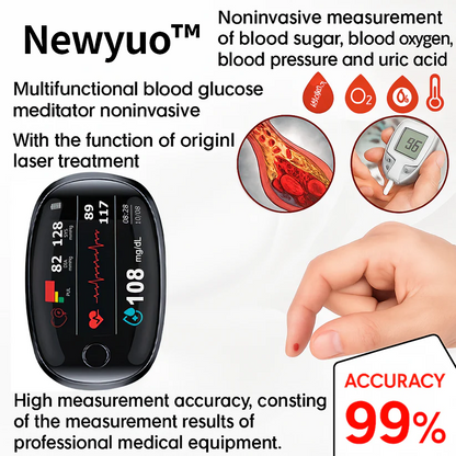 【AI Glucose Guardian】Newyuo™ Non-Invasive Blood Glucose Meter—99.97% Accuracy