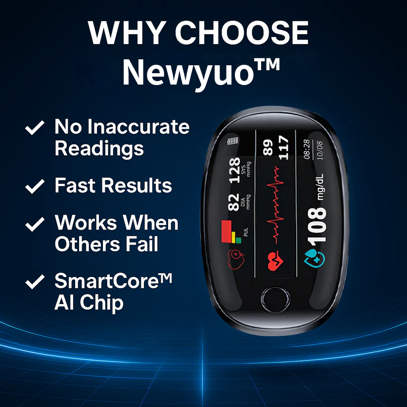 【AI Glucose Guardian】Newyuo™ Non-Invasive Blood Glucose Meter—99.97% Accuracy