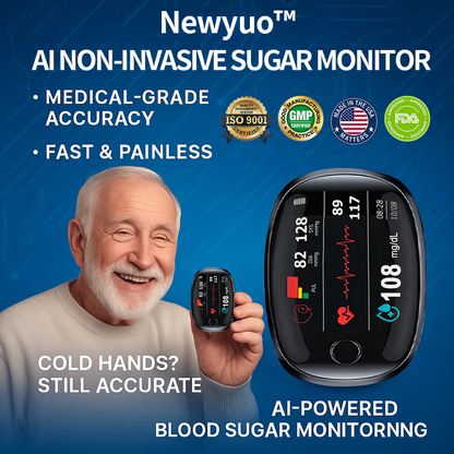 【AI Glucose Guardian】Newyuo™ Non-Invasive Blood Glucose Meter—99.97% Accuracy