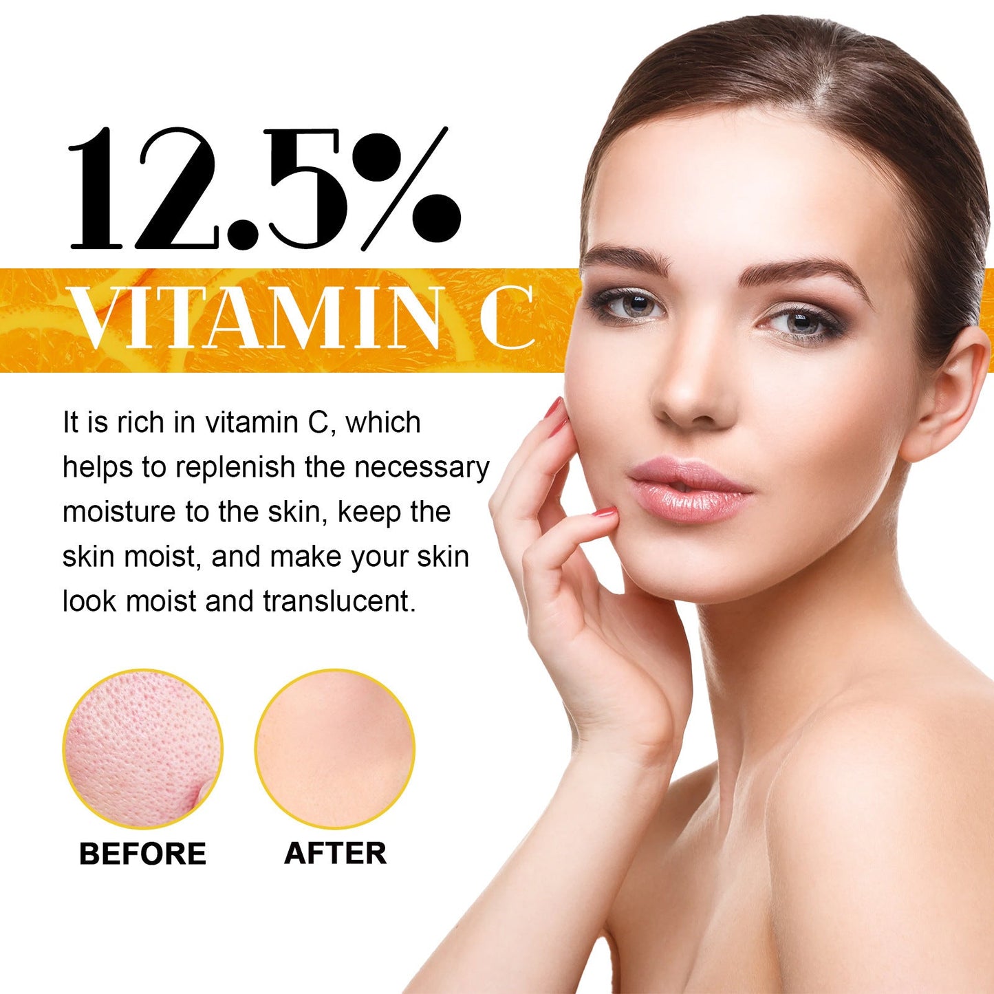 BBOJI™ Serum Vitamin C Facial Serum Lightens Fine Lines Firms and Smoothes Moisturizes Skin Anti-Aging Essence