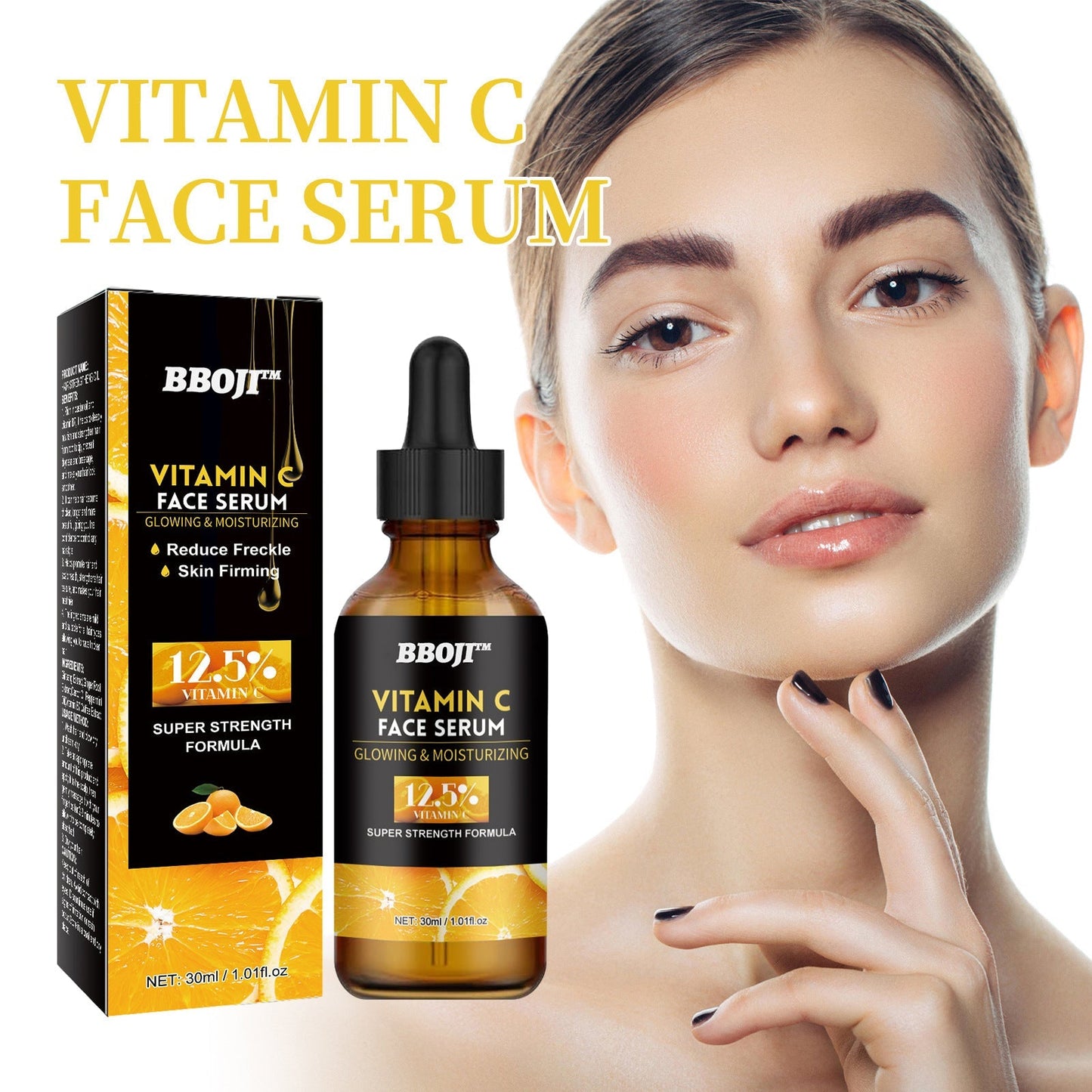 BBOJI™ Serum Vitamin C Facial Serum Lightens Fine Lines Firms and Smoothes Moisturizes Skin Anti-Aging Essence