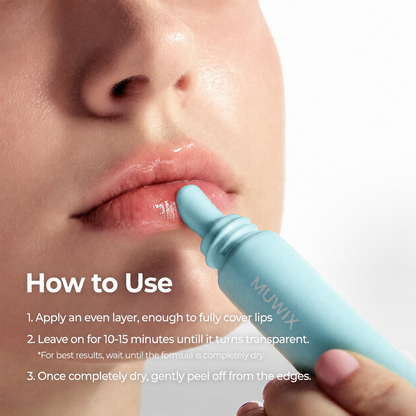 MUWIX Soothing Prep Lip Mask | Gentle Peel-Off Lip Mask for Dead Skin & Flakes