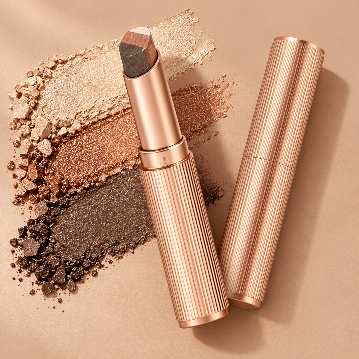 3-Color Matte & Shimmer Eyeshadow Stick