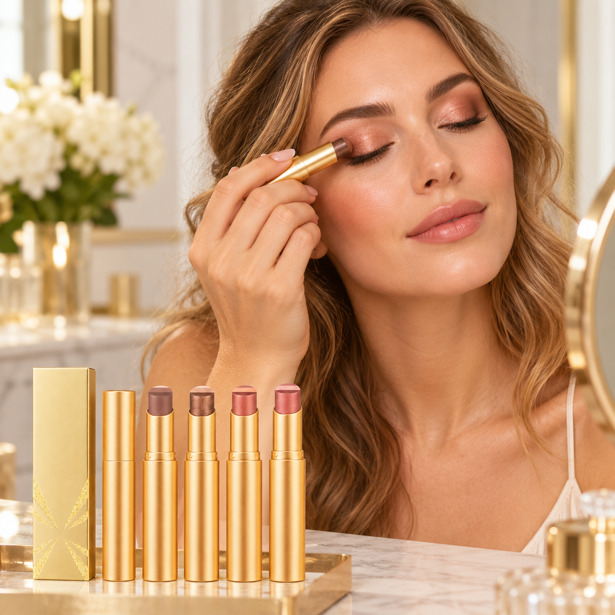 3-Color Shimmer Gradient Eyeshadow Stick