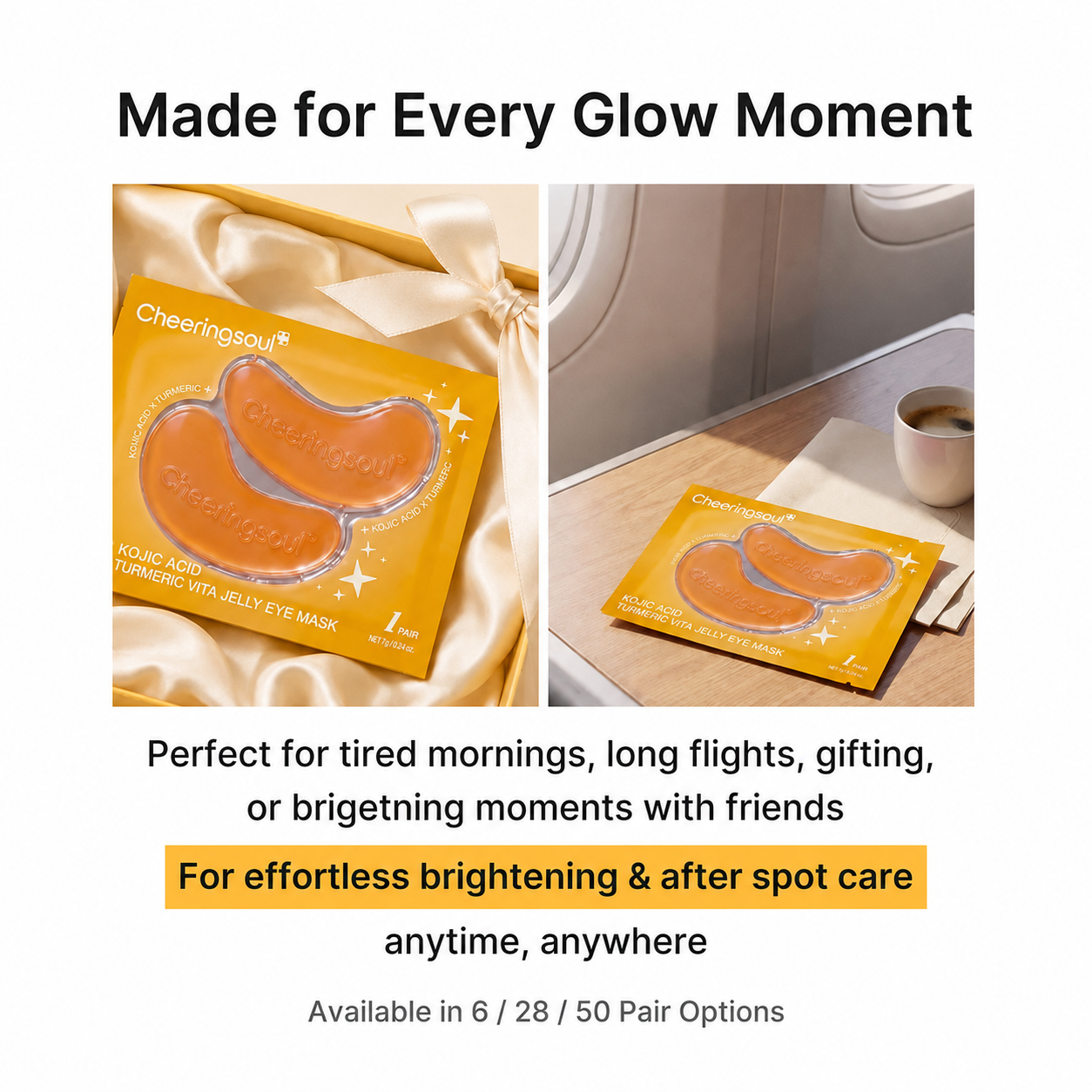 [Cheeringsoul]Kojic Acid Turmeric Vita Jelly Eye Mask