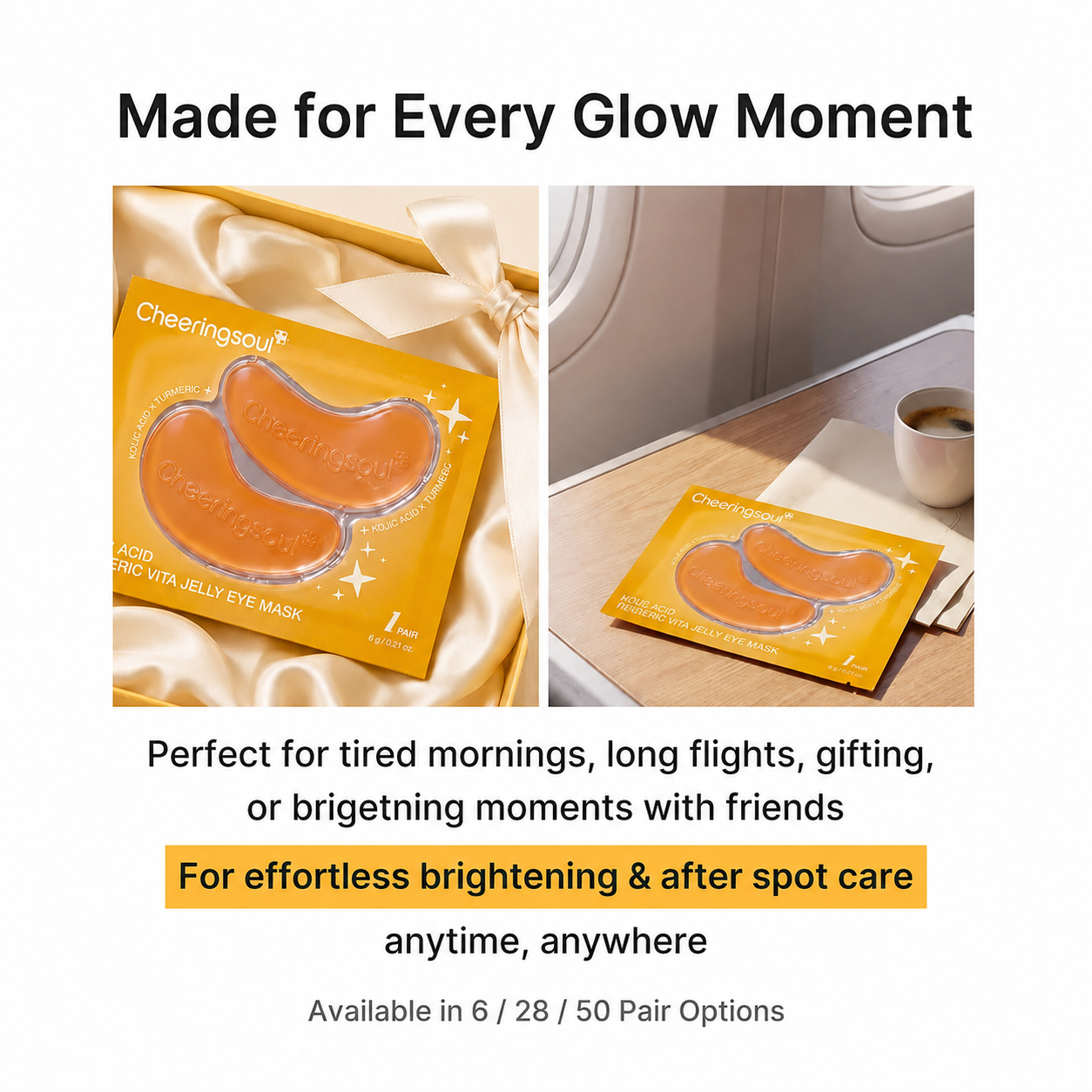 [Cheeringsoul]Kojic Acid Turmeric Vita Jelly Eye Mask