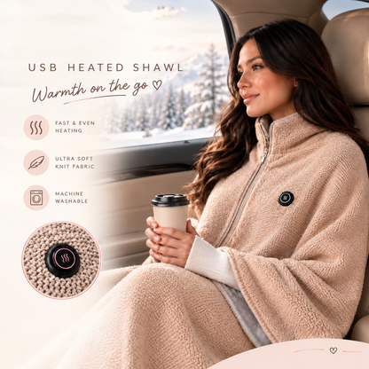 🔥 Christmas Sale — 50% OFF! ❄️ Stay Warm All Winter — Portable Electric Heated Blanket Shawl