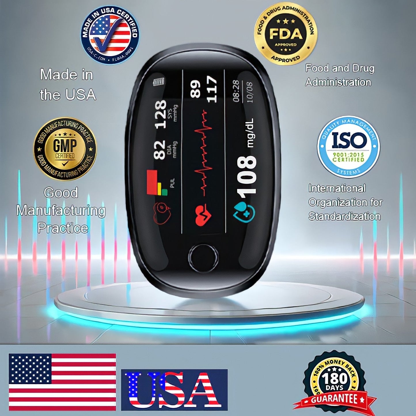 【AI Glucose Guardian】Newyuo™ Non-Invasive Blood Glucose Meter—99.97% Accuracy