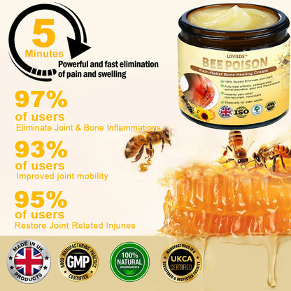 🔥Official Store: LOVILDS™ Bee-Poison Pain-Relief Bone Healing Cream👨‍⚕️UK Medicines and Healthcare products Regulatory Agency (MHRA)  Certification(Reducing joint swelling, pain, stiffness, redness, warmth, soreness, and joint fatigue)